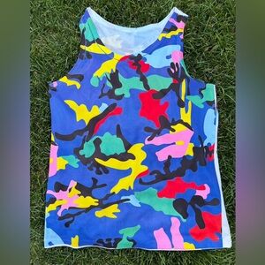 S.L. Fashions Multicolor Camouflage Tank Top